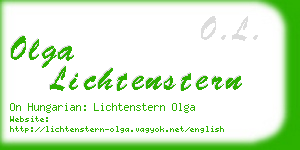 olga lichtenstern business card